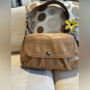 Authentic Coach Ashley leather flap shoulder bag Y2K